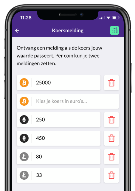 koersnotificaties gebruikersvriendelijker